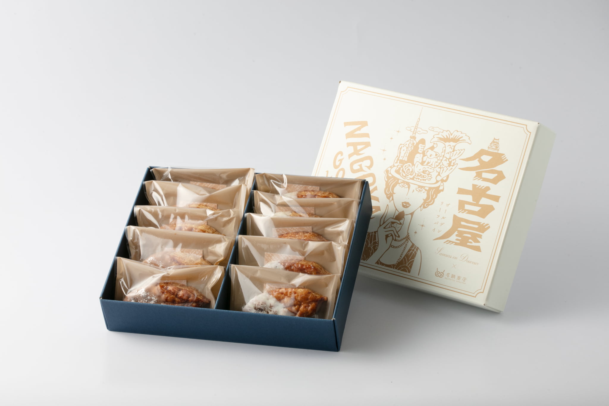 名古屋ゴールデンリーフパイ（塩キャラメル&塩バニラ）１０枚入り